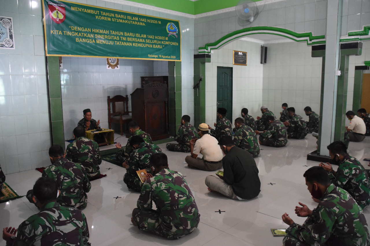 Prajurit Korem 073/MKT Gelar Doa Bersama Menyambut Tahun Baru 1442 Hijriah 